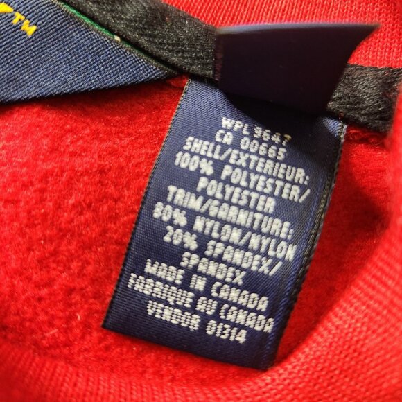 Y2k Eddie Bauer EBTEK Polartec Red Pullover Fleece Crewneck Sweatshirt Size XL - Picture 7 of 9